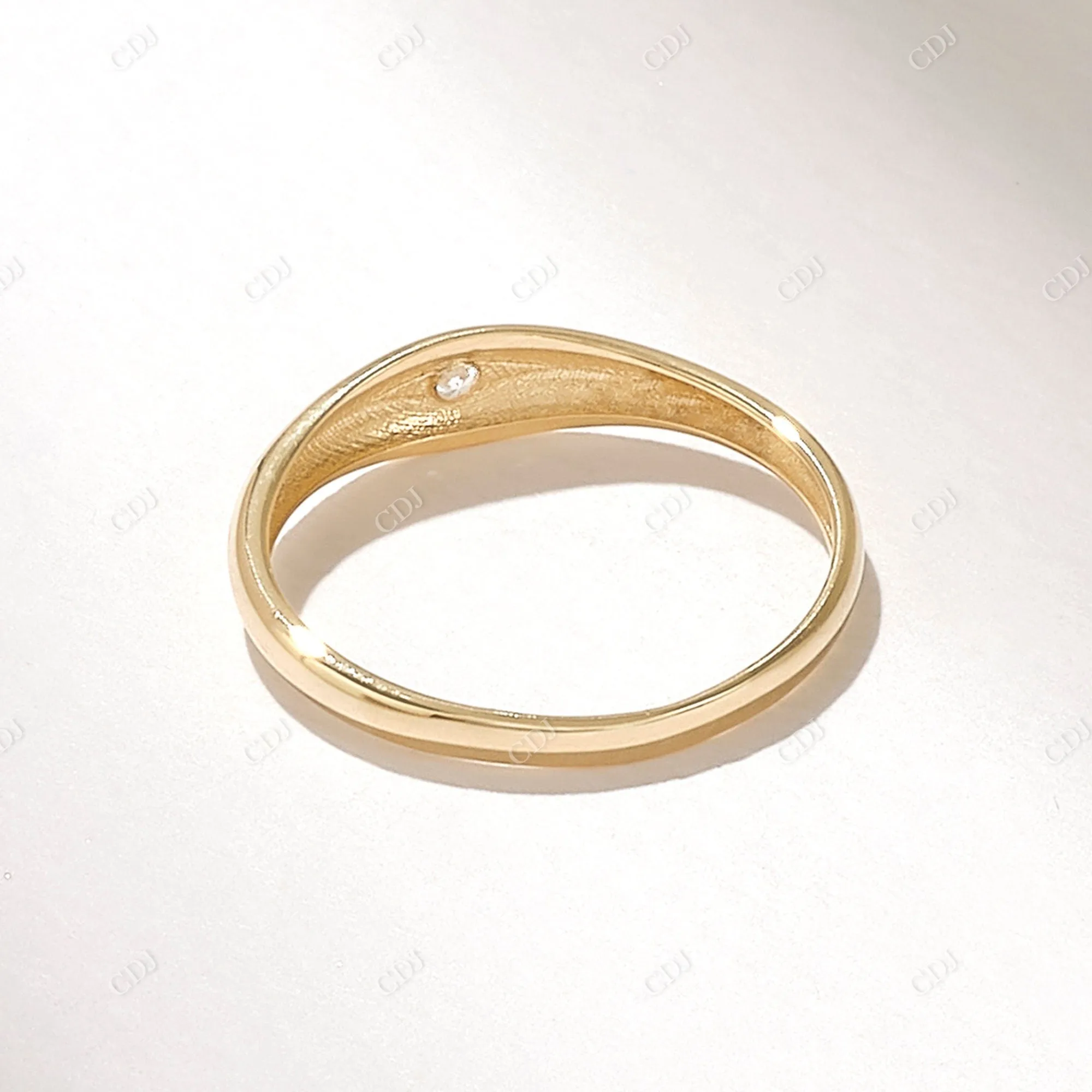 0.02CT  Real Diamond Iconic Star Signet Ring