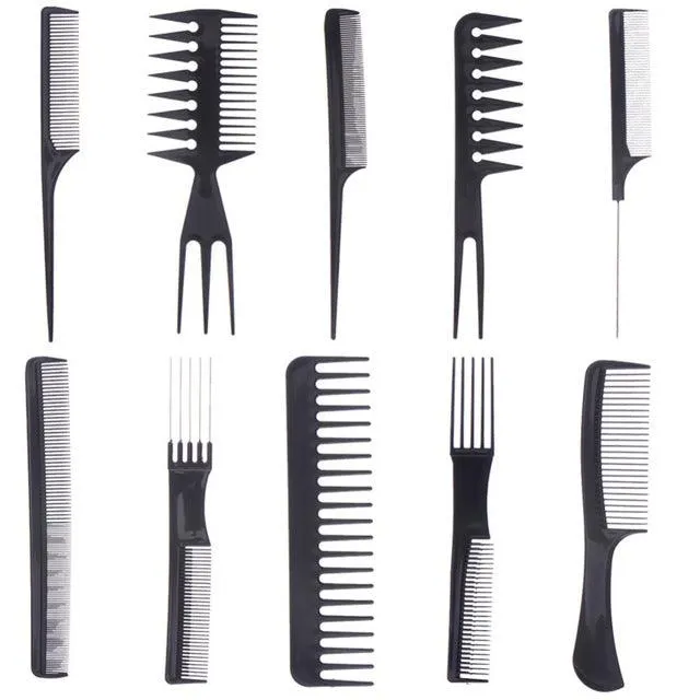 10pcs Hair Styling Professional Comb Set  Comb set