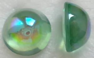 11mm (1684) Peridot AB Unfoiled Round Cabochon