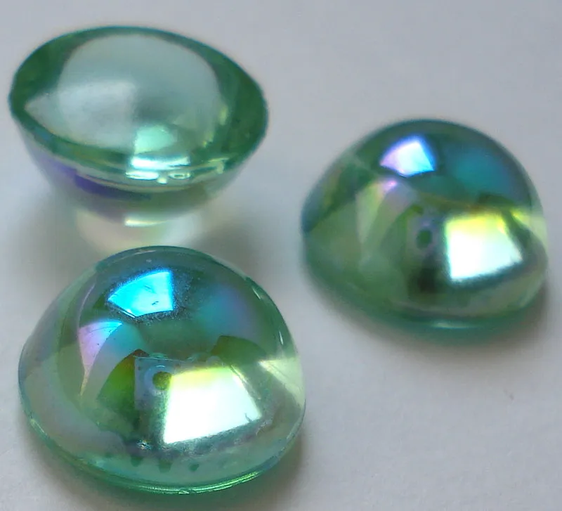 11mm (1684) Peridot AB Unfoiled Round Cabochon
