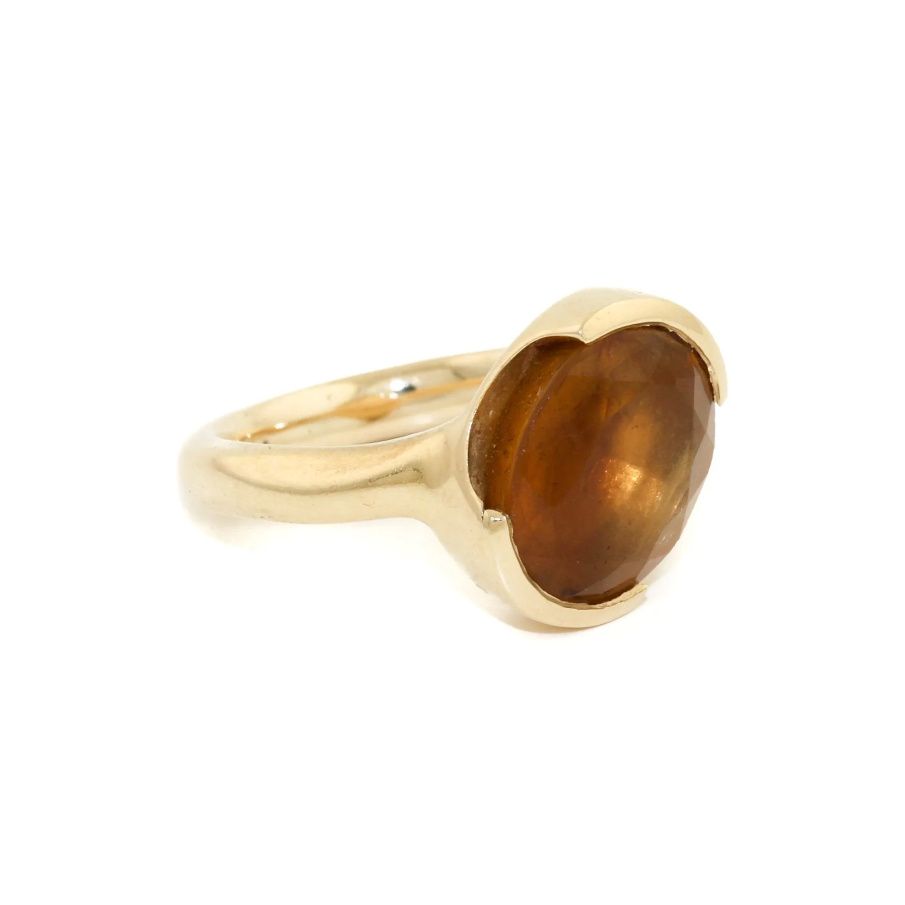 14k Gold x Citrine Offset Bezel Signet