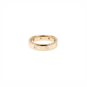 14k Gypsy Set Diamond Ring