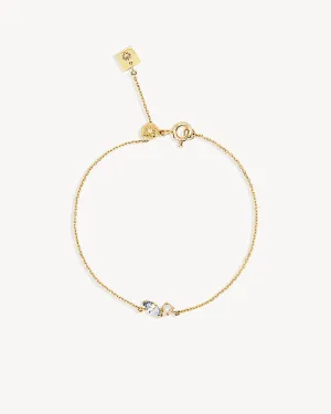 14k Solid Gold Into The Blue Bracelet