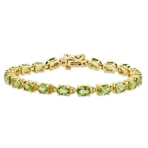 14K YELLOW GOLD 9 CARAT TOTAL WEIGHT PERIDOT BRACELET