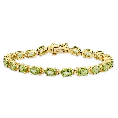 14K YELLOW GOLD 9 CARAT TOTAL WEIGHT PERIDOT BRACELET