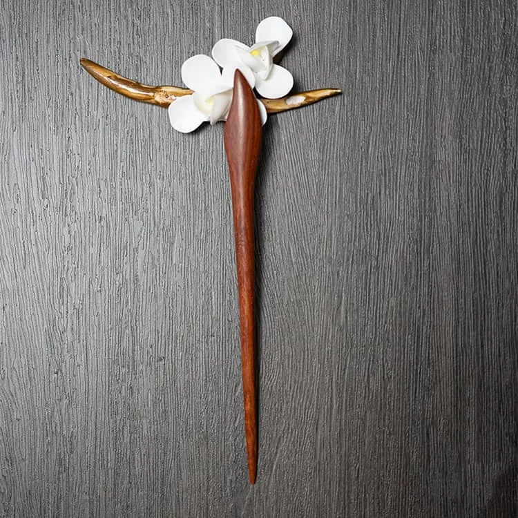 18cm Sandalwood Chinese Hairpin Zan (Shape 2)