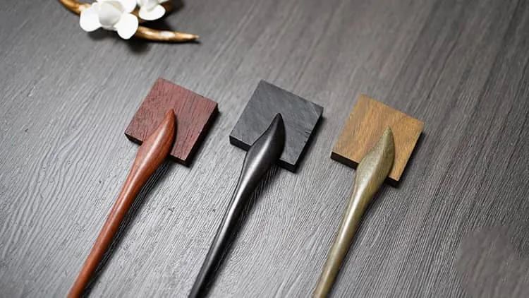 18cm Sandalwood Chinese Hairpin Zan (Shape 2)