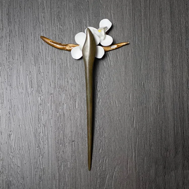 18cm Sandalwood Chinese Hairpin Zan (Shape 2)