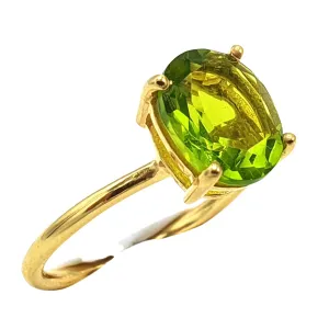 18ct Gold Vermeil Peridot Glow August Birthstone Ring