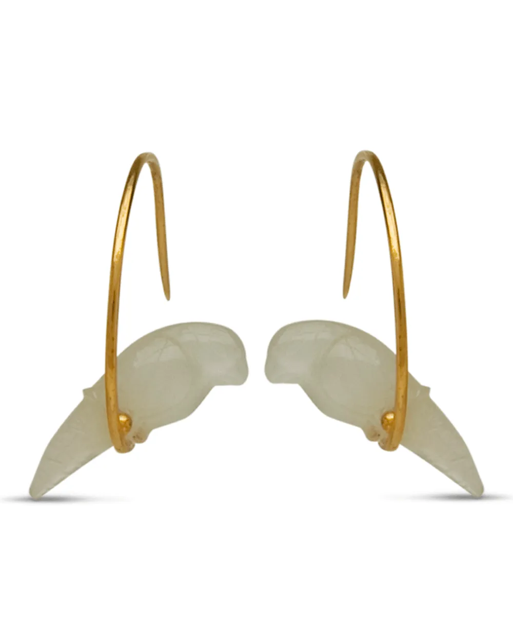 18k Yellow Gold Moonstone Tallulah Birdie Earrings