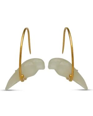 18k Yellow Gold Moonstone Tallulah Birdie Earrings