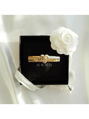 22B CC Logo Heart Gold Hairpin AB9124