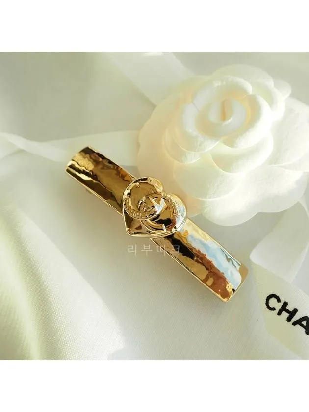 22B CC Logo Heart Gold Hairpin AB9124