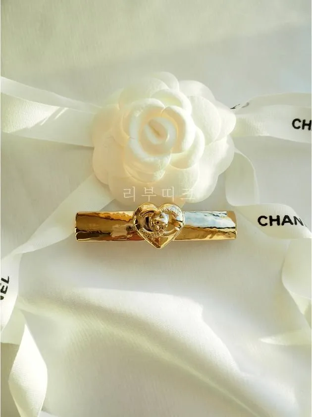 22B CC Logo Heart Gold Hairpin AB9124