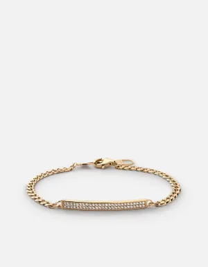 3mm ID Chain Bracelet, Gold Vermeil/Sapphire
