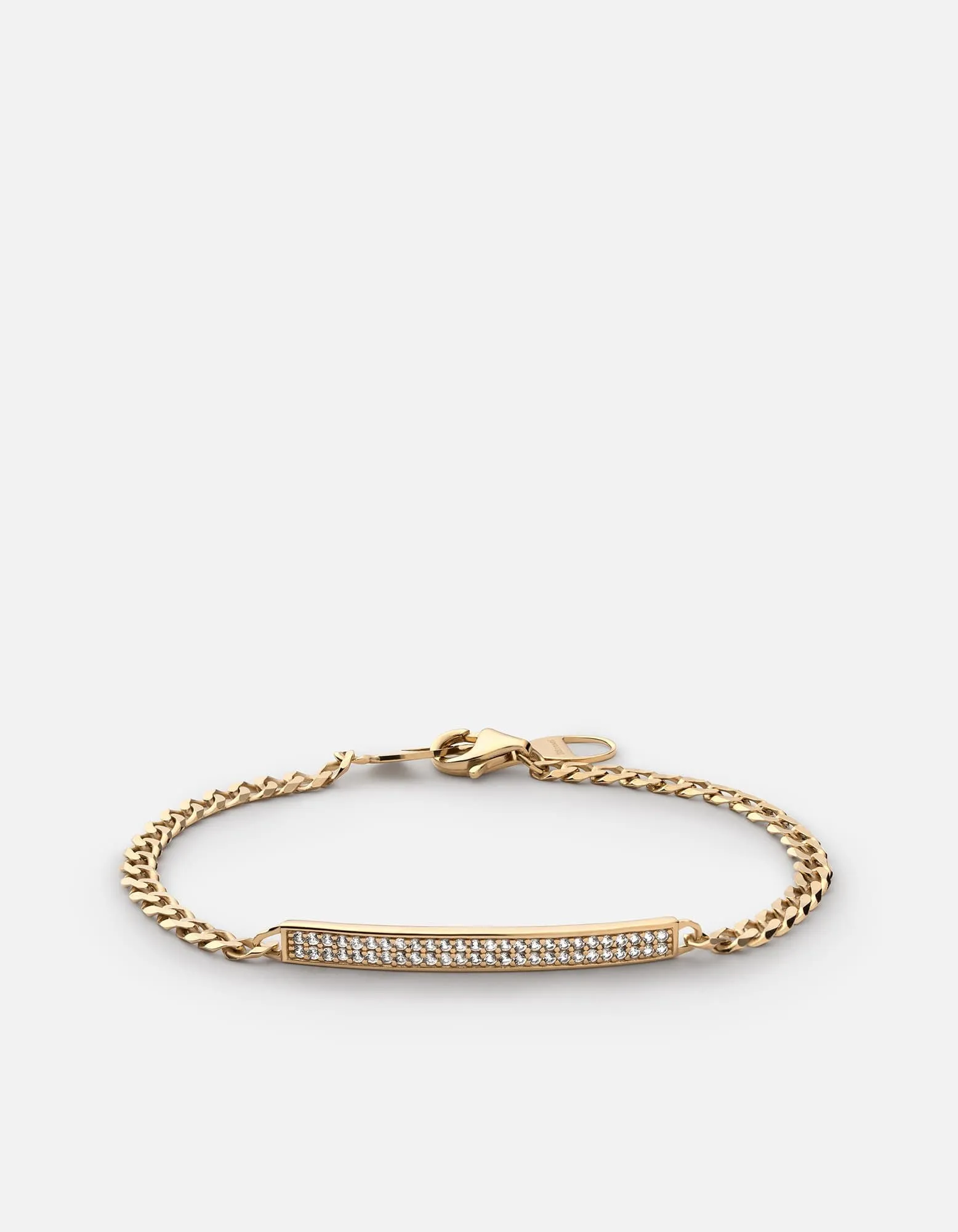 3mm ID Chain Bracelet, Gold Vermeil/Sapphire