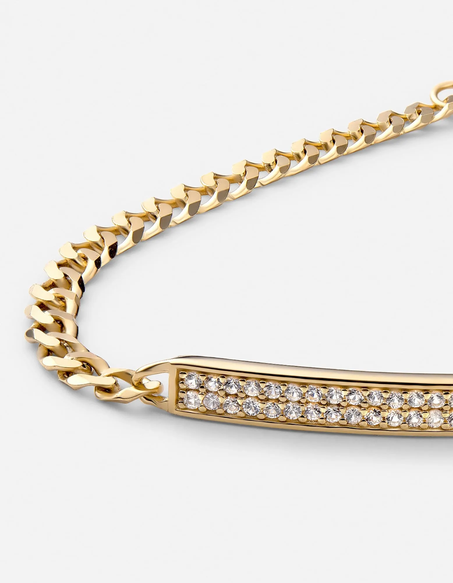 3mm ID Chain Bracelet, Gold Vermeil/Sapphire