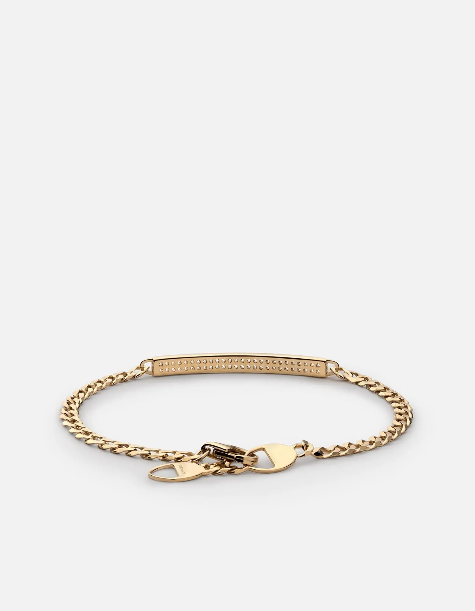 3mm ID Chain Bracelet, Gold Vermeil/Sapphire