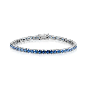 6.70 Carat Blue Sapphire Ombre Bracelet