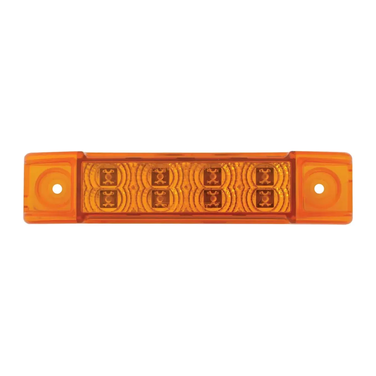 6"L RECT. SPYDER AMBER/CLEAR 8-LED MARKER/CLEARANCE LIGHT