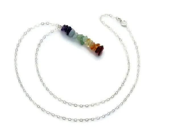 7 Chakra Crystal Necklace w/ Healing Stones for Chakra Alignment