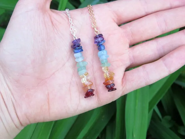 7 Chakra Crystal Necklace w/ Healing Stones for Chakra Alignment