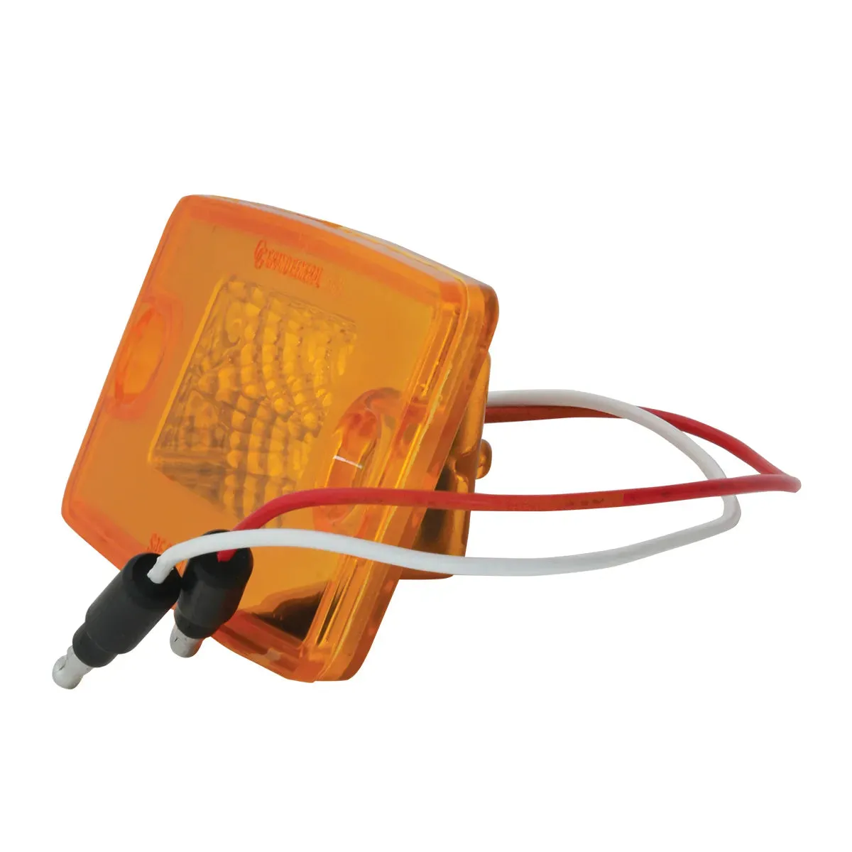 76321 RECT. SPYDER AMBER/CLEAR 8 LED FOR FL VISOR/CAB MARKER LIGHT