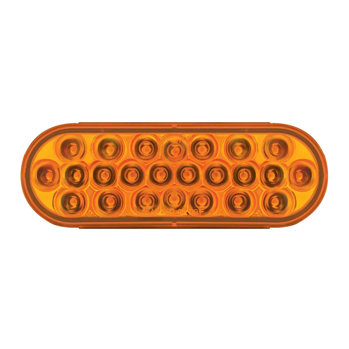 76472 #2 OVAL PEARL AMBER LED STROBE LIGHT, AMBER LENS, 9~36V