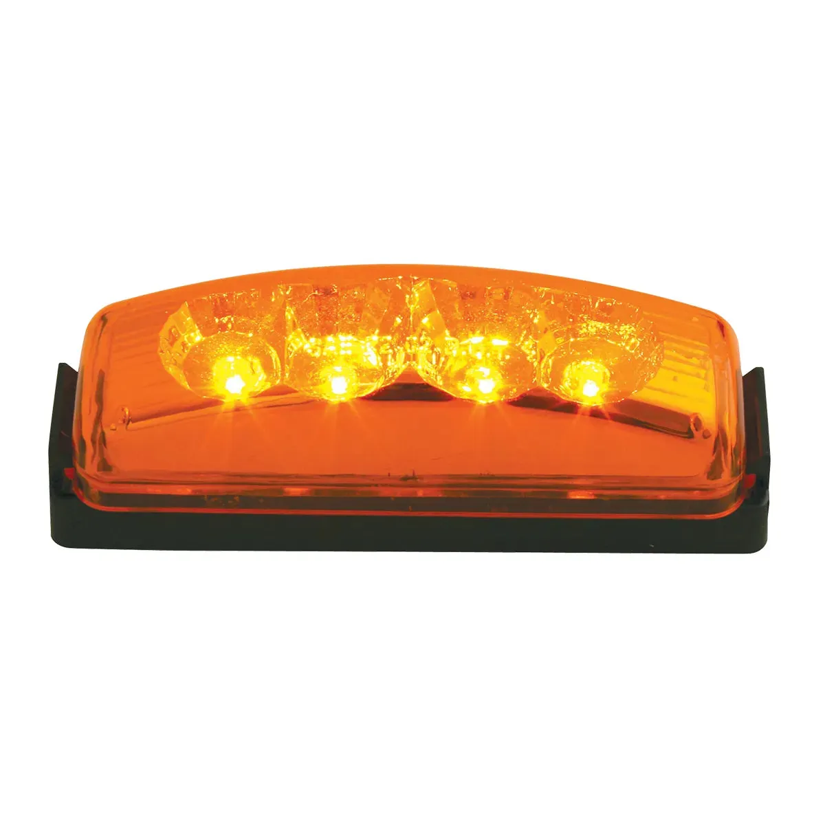77960 RECT. SPYDER AMBER 4 LED LIGHT AMBER LENS
