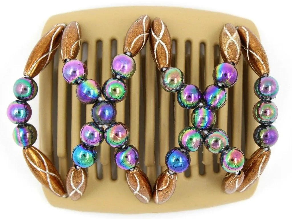 African Butterfly Chameleon Hair Comb - Dalena Blonde 04