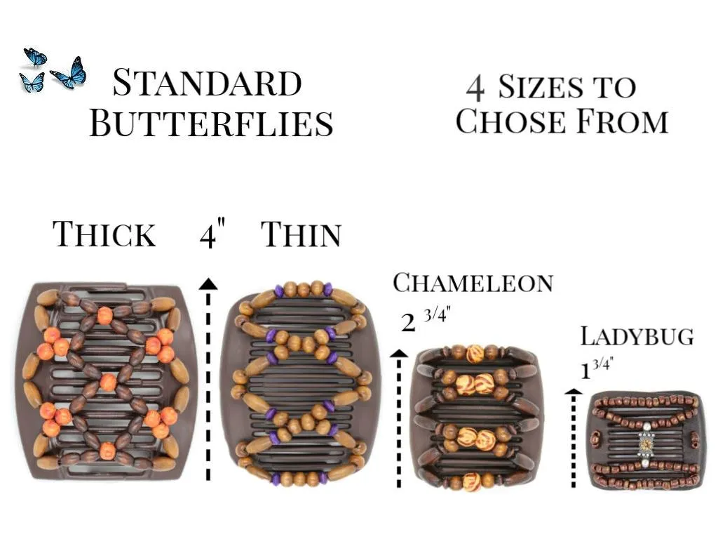 African Butterfly Hair Comb - Ndalena Black 99
