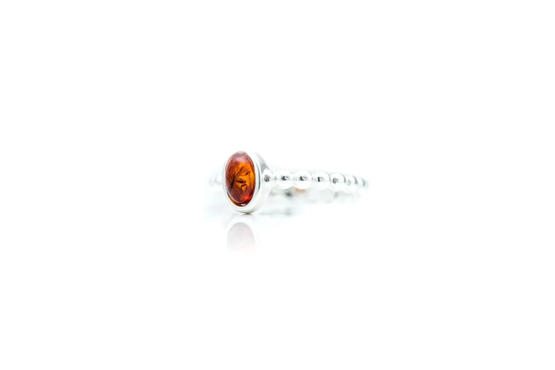 Amber Bubble Stacking Ring