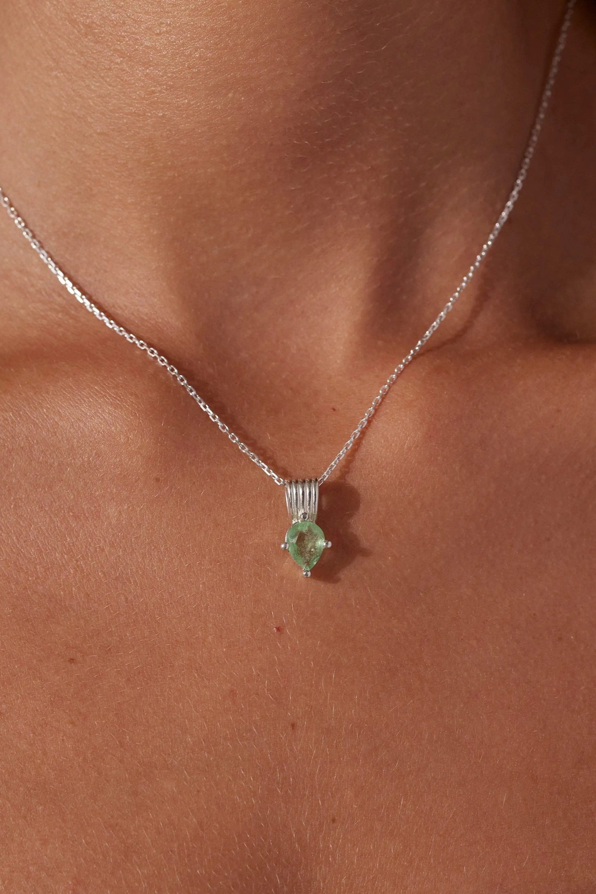 Amie Fluorite Silver Necklace