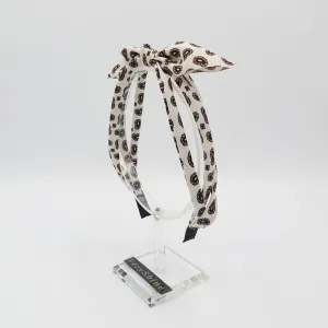 amoeba print bow knot triple fabric strand headband unique thin hairband women hair accessory