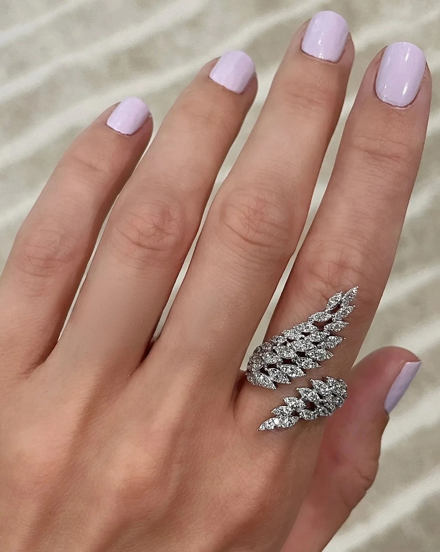 Angels’ Blooming Wrap Zircon Ring