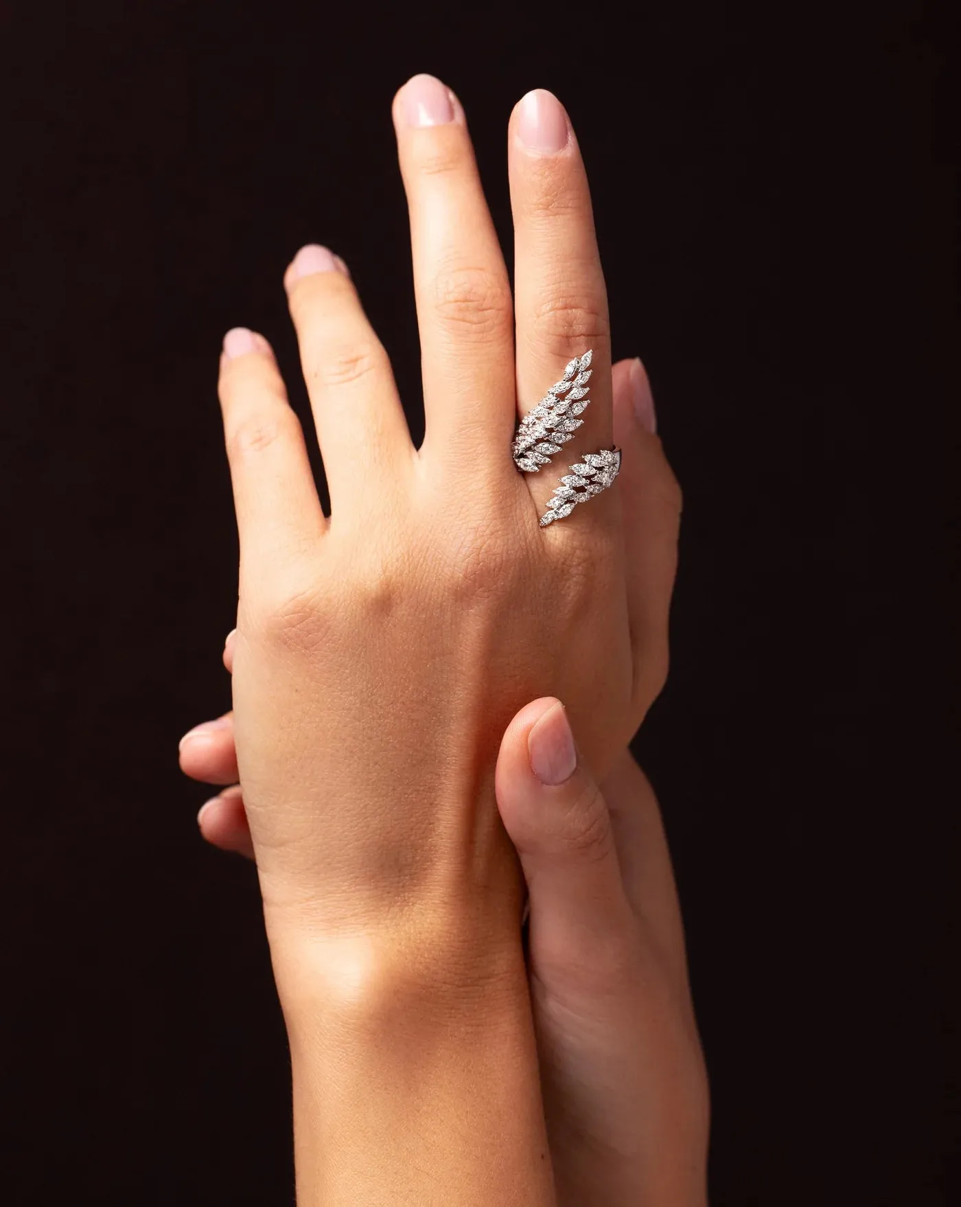 Angels’ Blooming Wrap Zircon Ring
