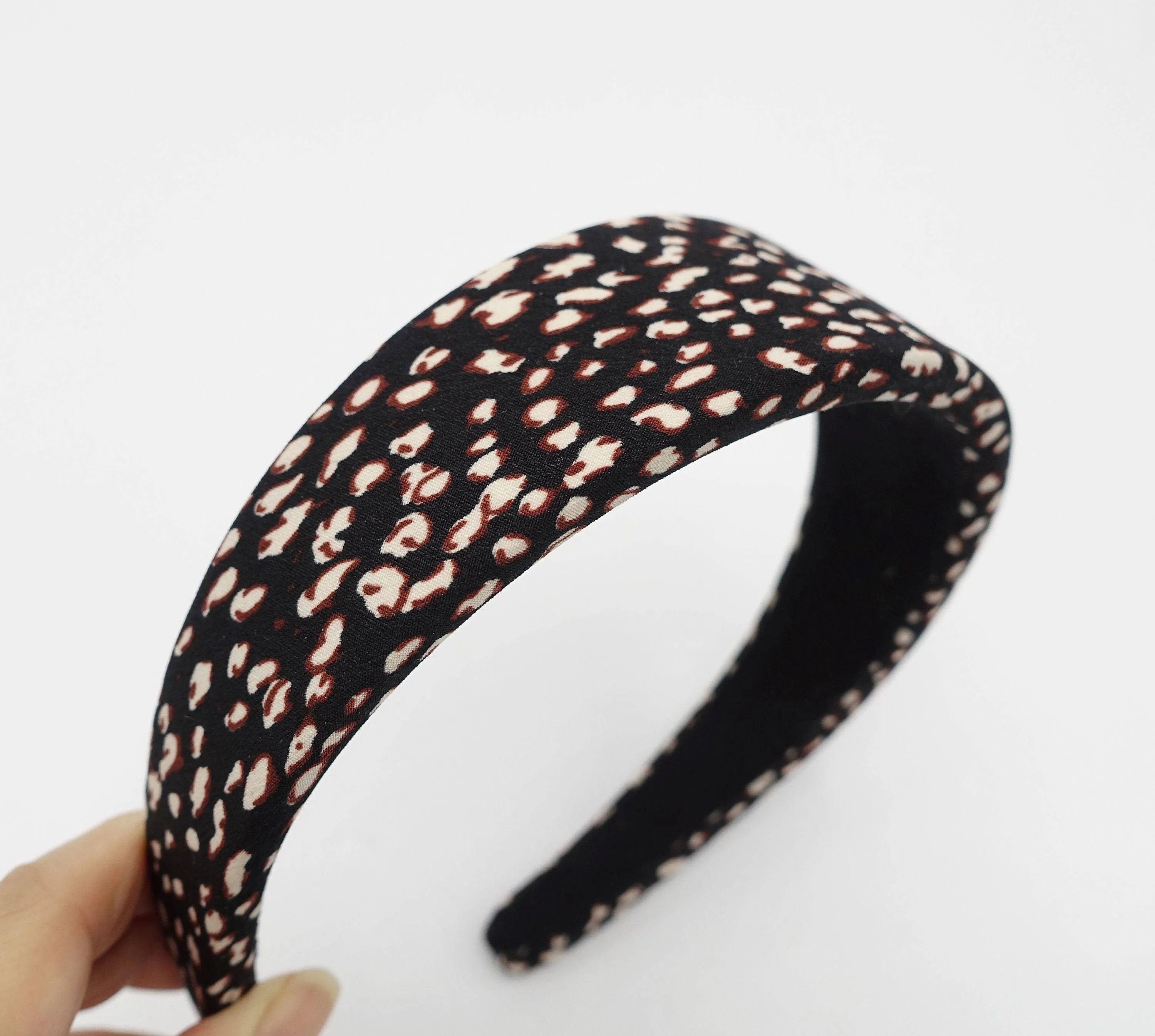 animal print padded headband leopard hairband for women