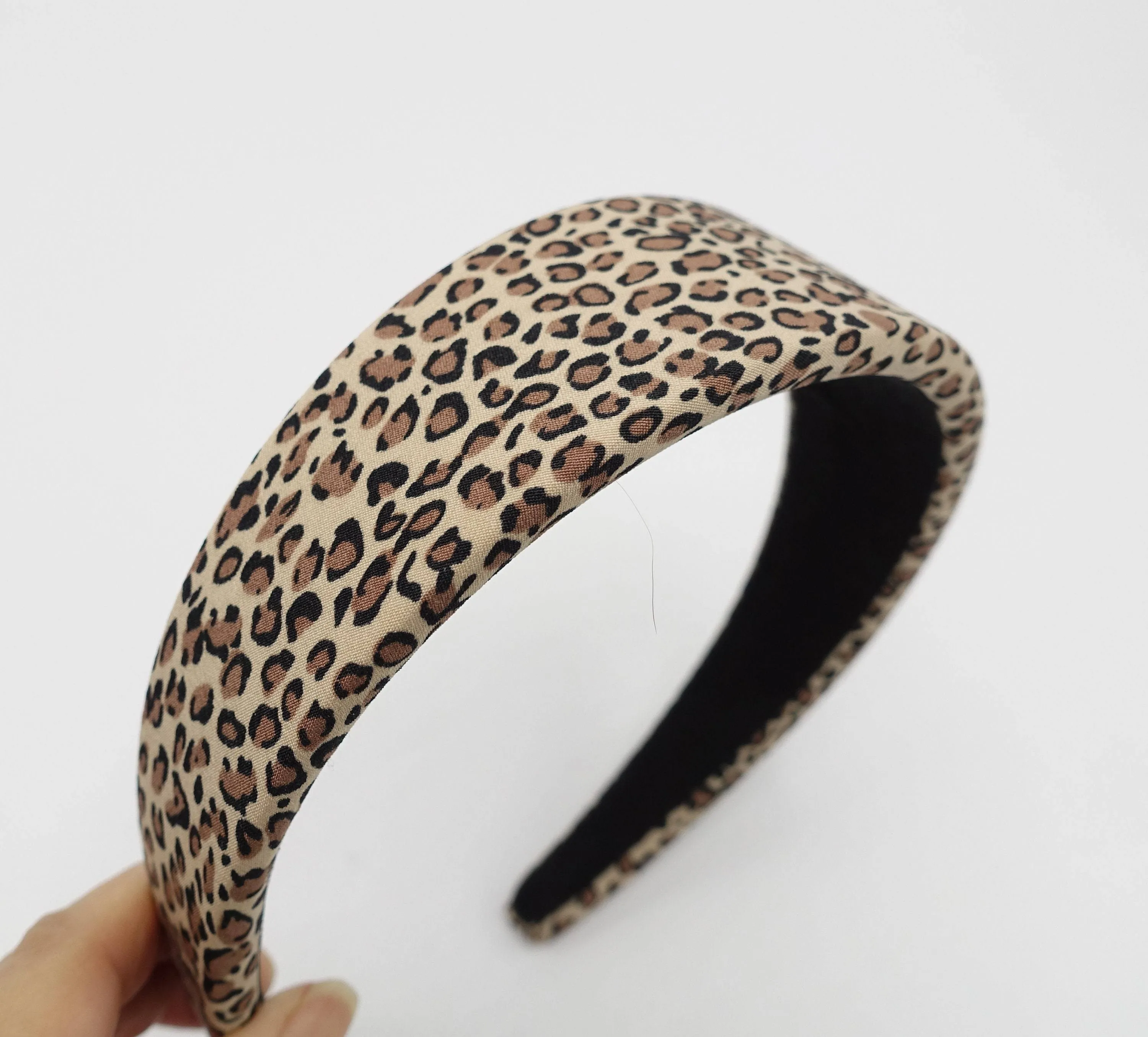 animal print padded headband leopard hairband for women