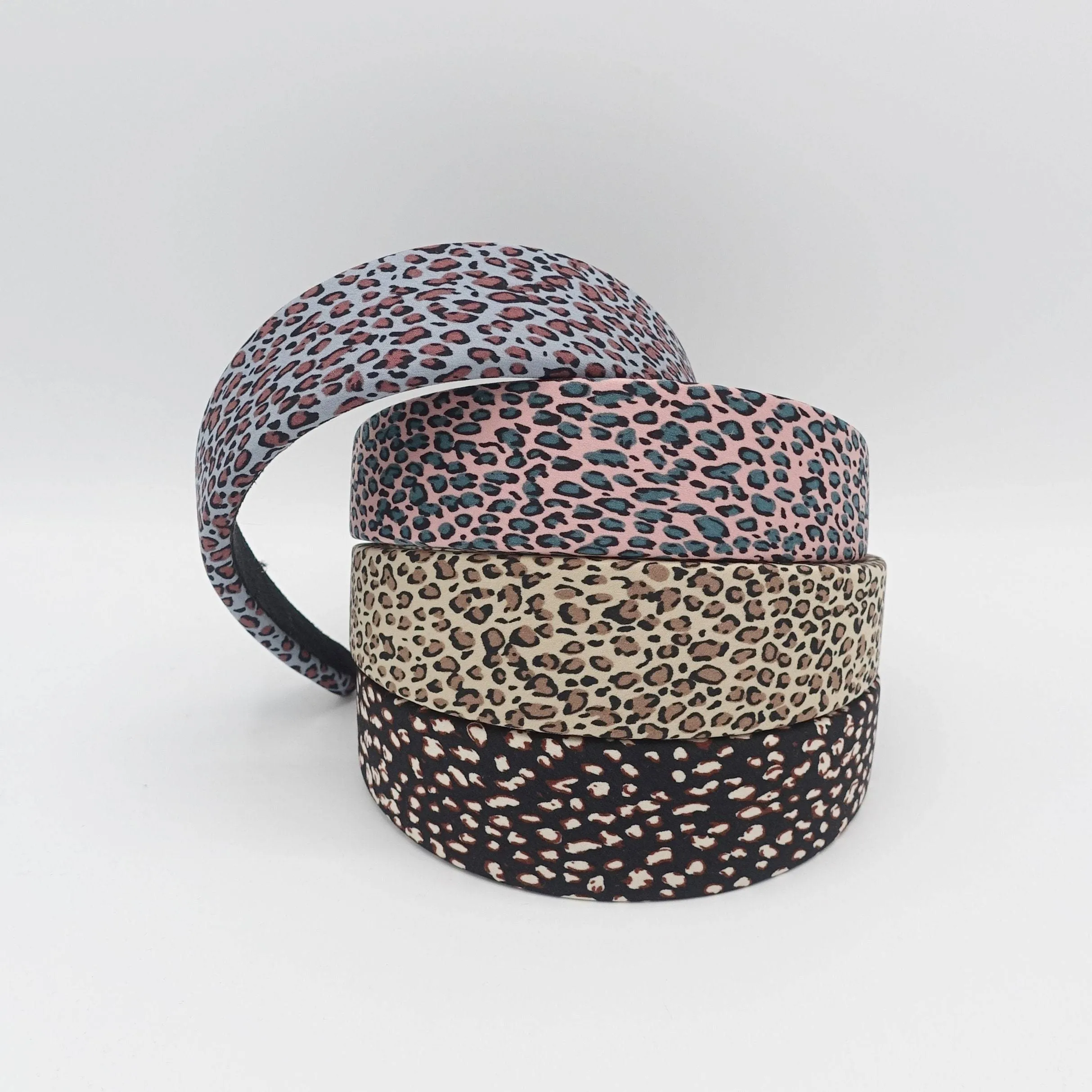 animal print padded headband leopard hairband for women