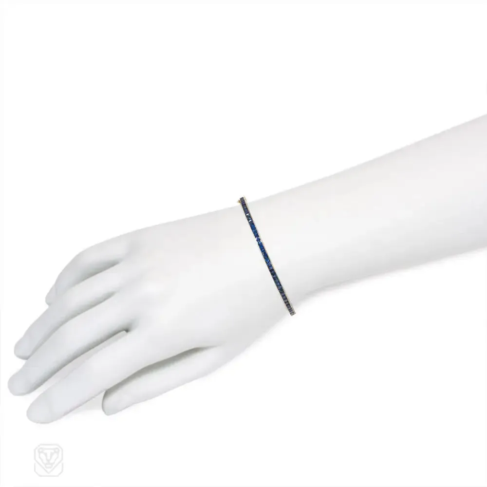 Antique sapphire bangle