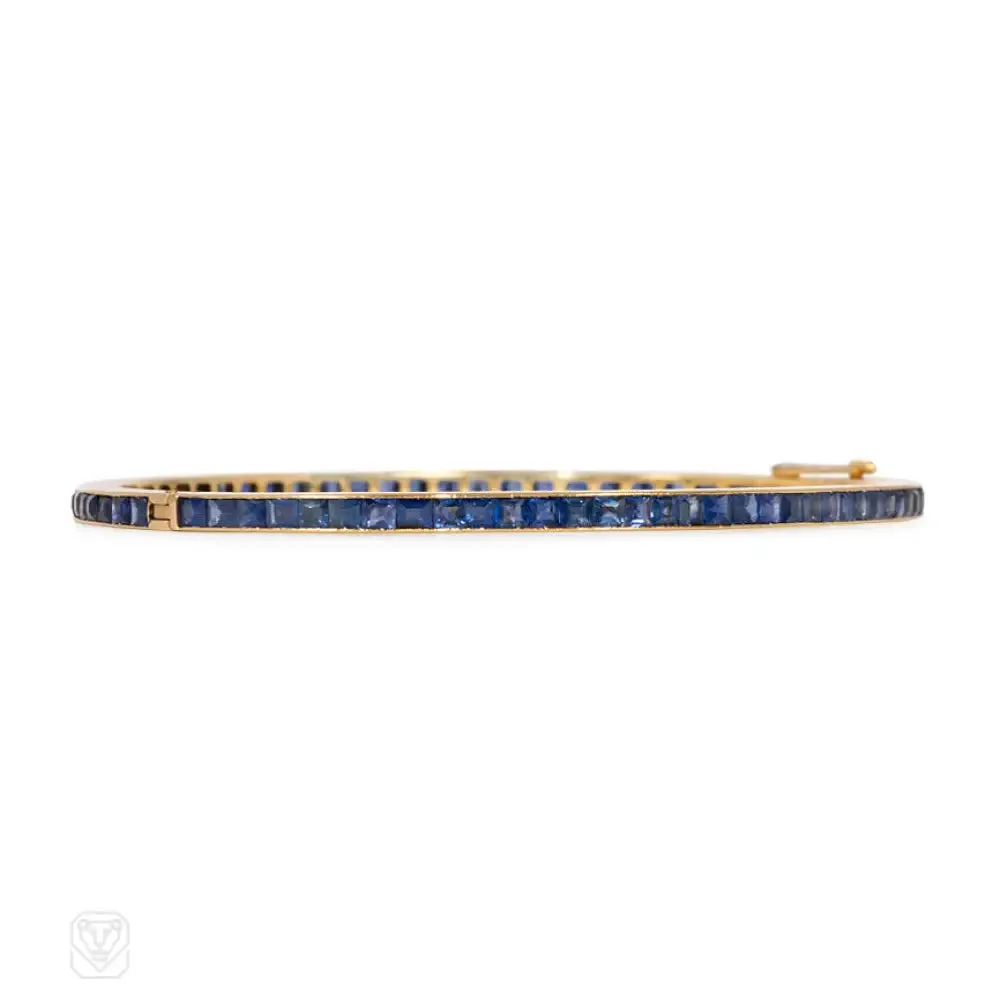 Antique sapphire bangle