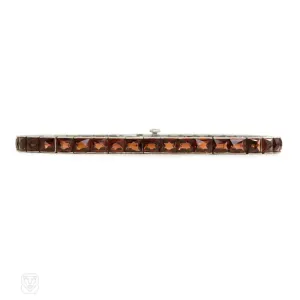 Art Deco garnet line bracelet, Oscar Heyman