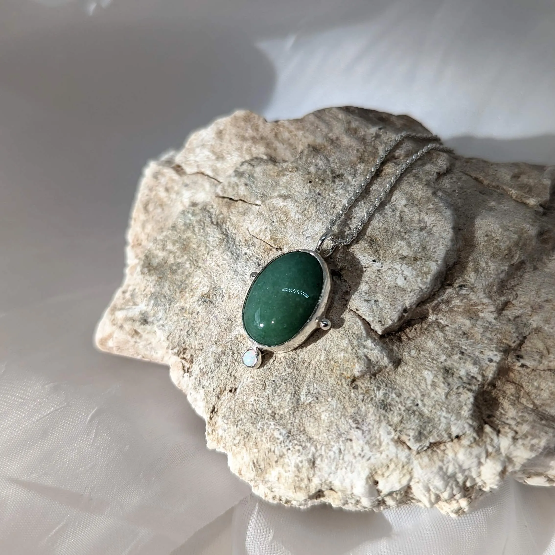 Aventurine and Opal Necklace
