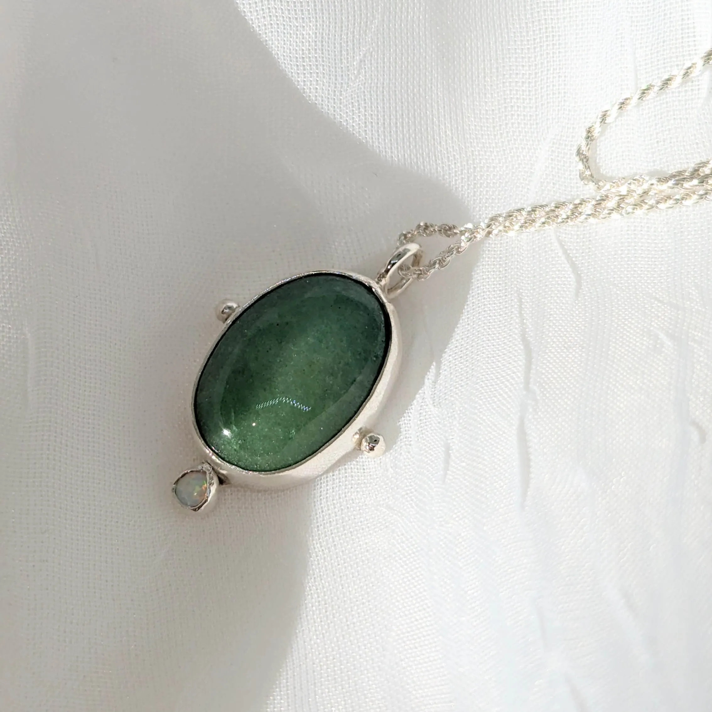 Aventurine and Opal Necklace
