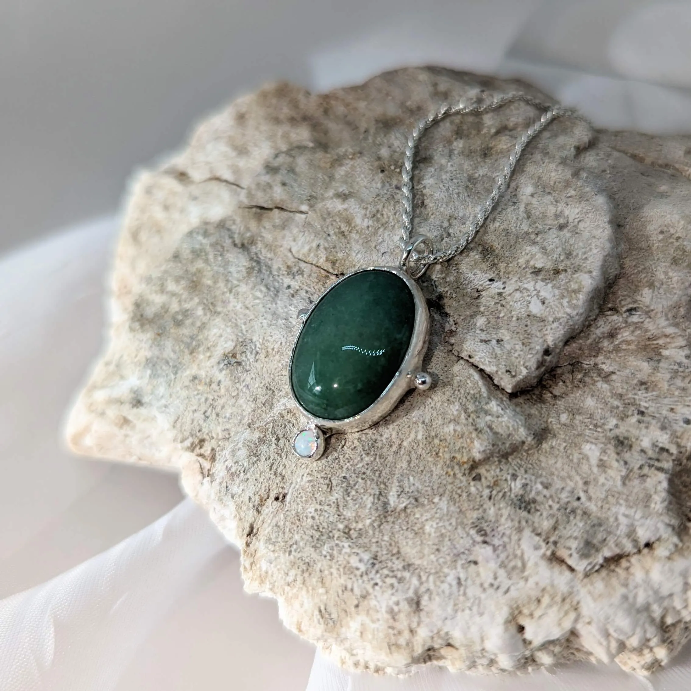 Aventurine and Opal Necklace