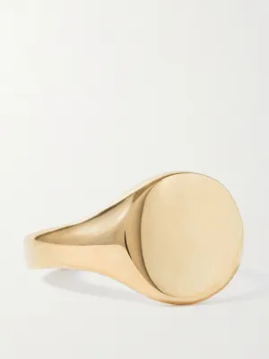 Baby 14kt gold signet ring