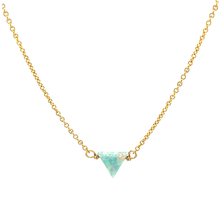 bara boheme | Small "TRIANGLE" Opal Necklace
