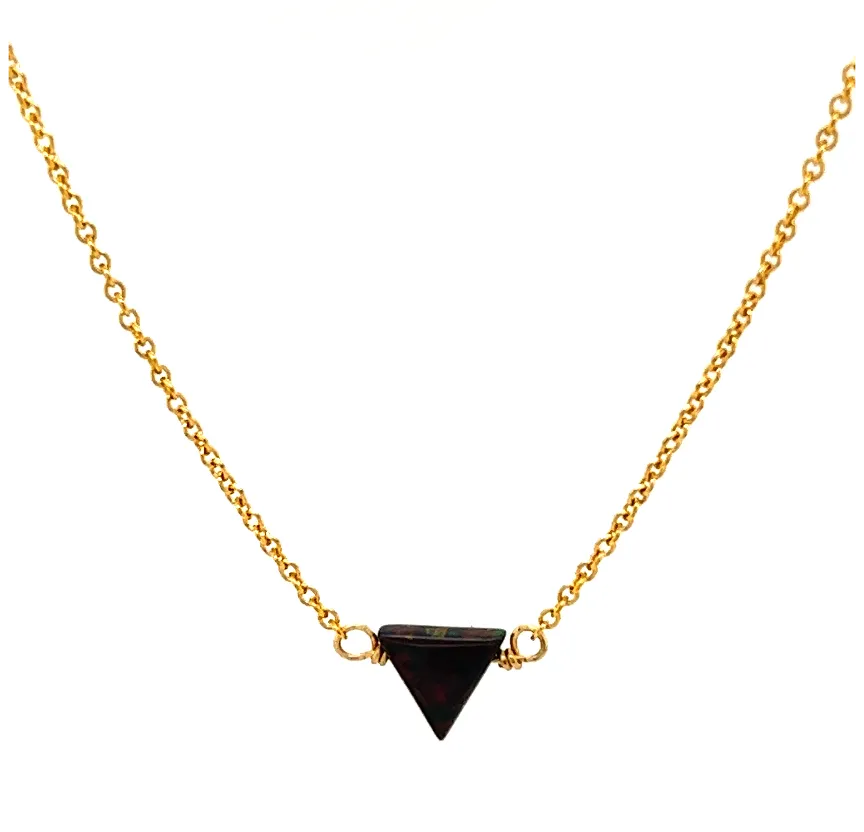 bara boheme | Small "TRIANGLE" Opal Necklace