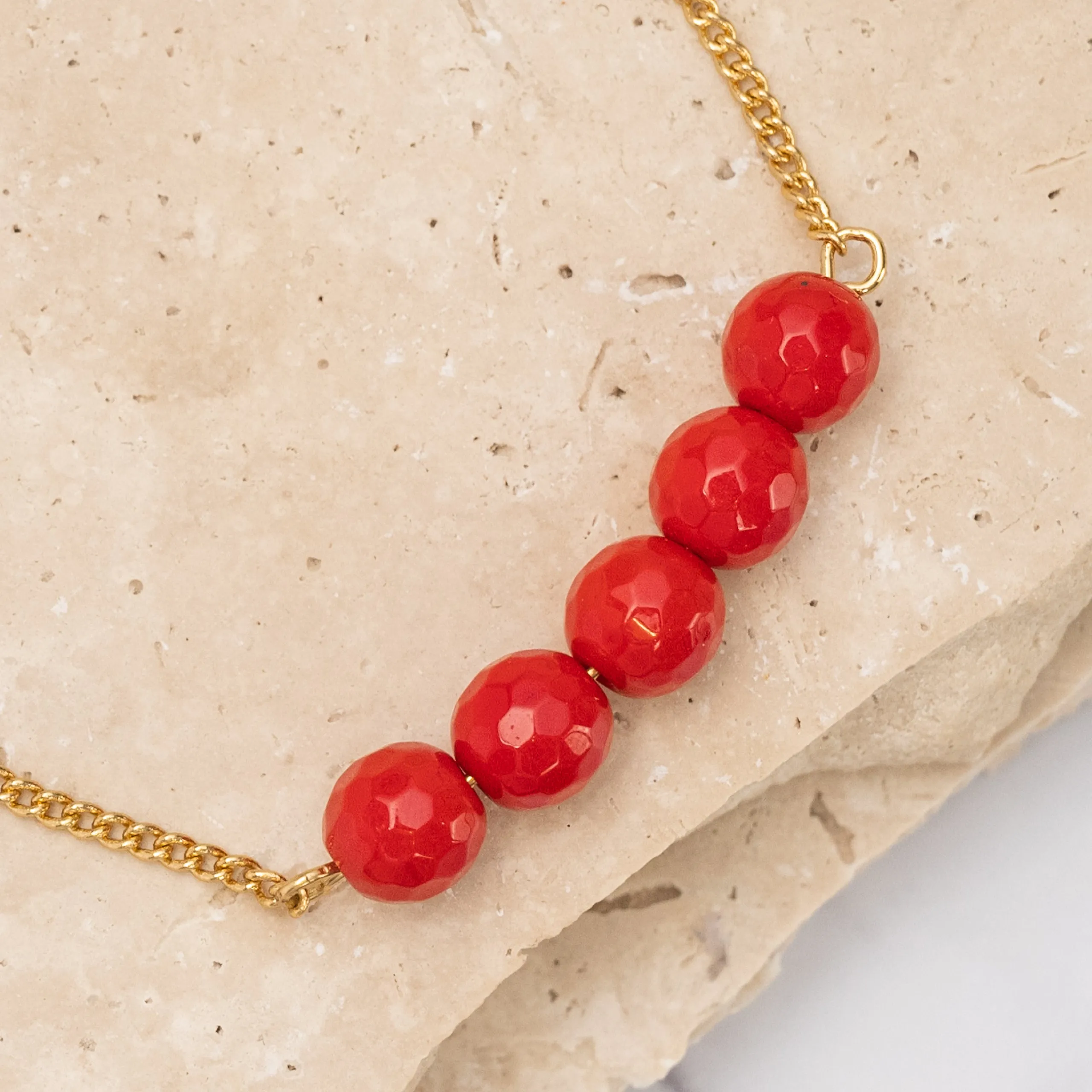 Birthstone 14k gold plated bracelet