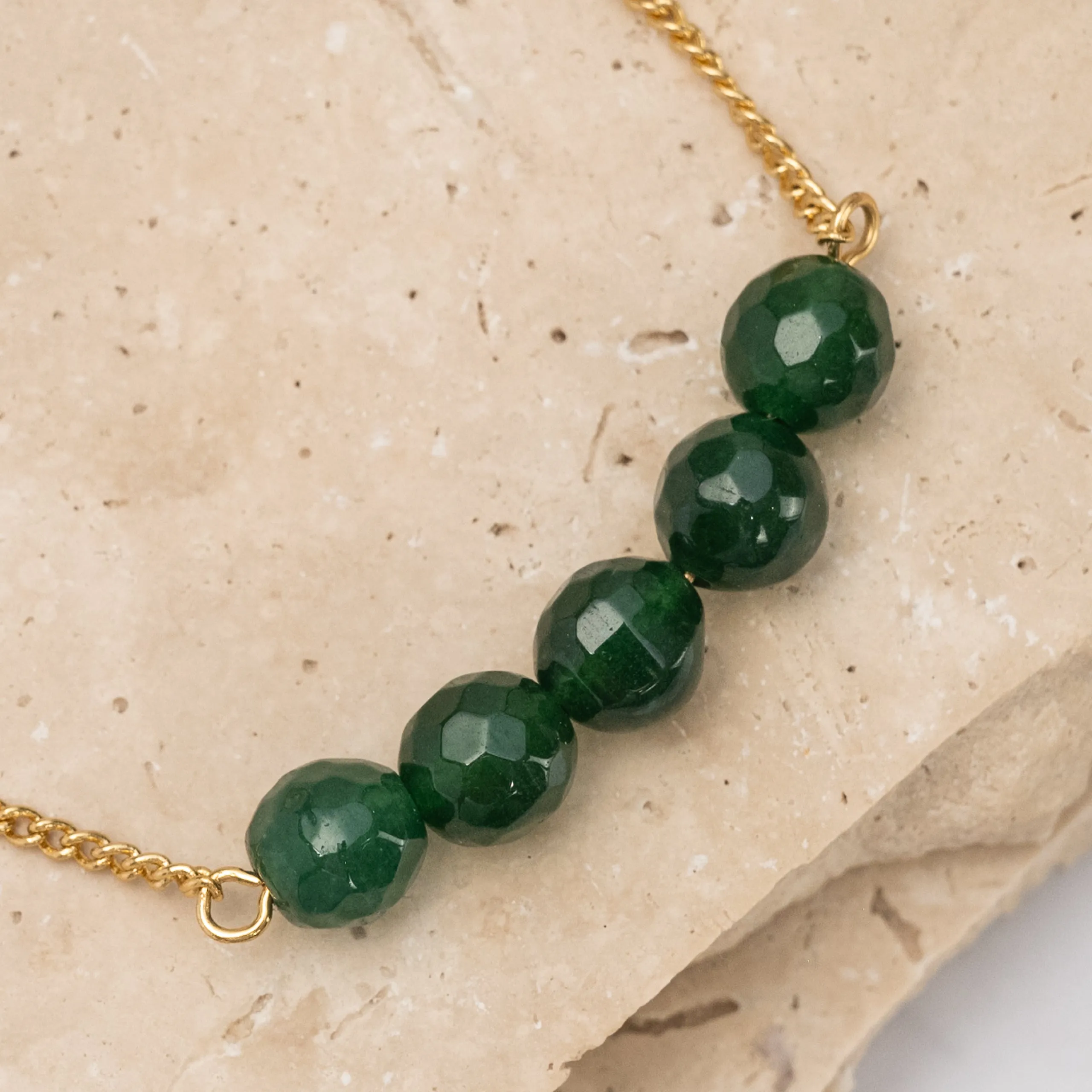 Birthstone 14k gold plated bracelet